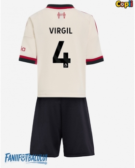 Liverpool Virgil van Dijk #4 Echipament de Fotbal Replică 2025-26 Copii Deplasare (+ Șorturi)